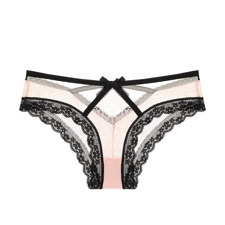 CINOON Sexy Transparent Panties Women Lace Low-waist Briefs Hollow Out Underwear Ladies Underpants Intimates G String Lingerie