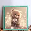>SALE<Full Embroidery Eco-cotton Thread 11CT Printed Bear Cross Stitch Kit 40x40cm