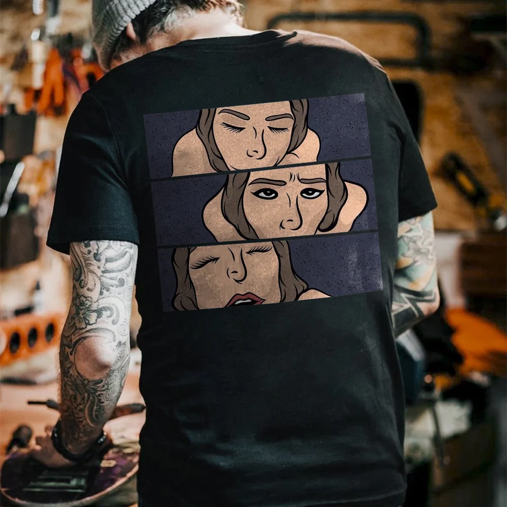 Comics Printed Men's T-shirt -  