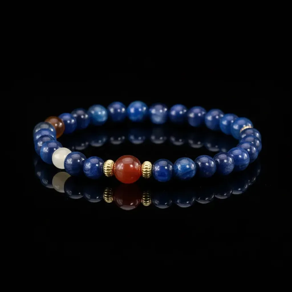 The Azure Serenity Bracelet | Natural Kyanite & S925 Silver