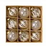 12PCS Delicate Painting Clear Christmas Hanging Decor Balls