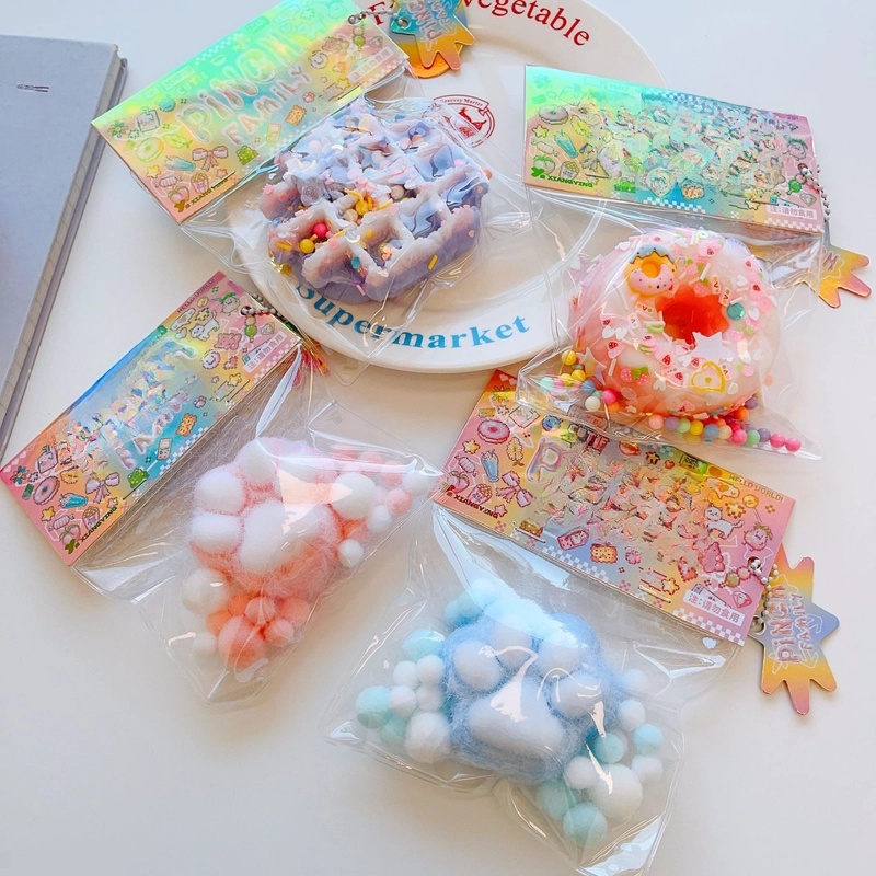 Fidget Toys Paw Print Donuts Plastic Toys