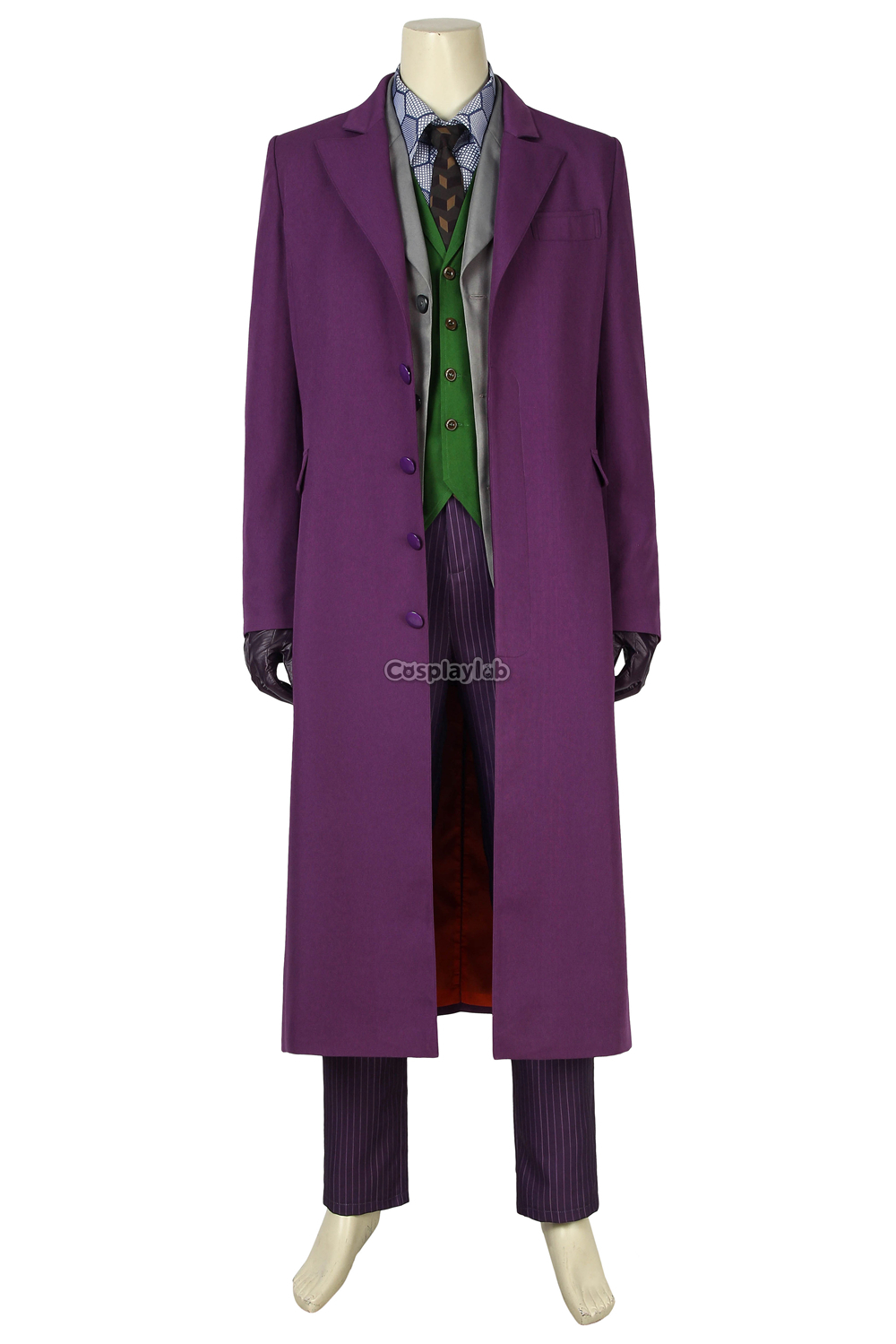 Joker Purple Coat Outfit Cosplay Costume
