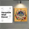 (25x25cm)DIY Pearl Painting Xmas Framed Handmade Pearl Material Art Kit Living Room Decor