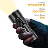 LED Dive Light Rechargeable Scuba Diving Flashlight Underwater Light for Diving