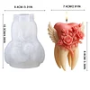 3D Wings Teeth Rose Flower Mould Silicone Wave Spiral Candle Mould Reusable Easy To Demold for Wedding Valentine Day DIY Home Decor