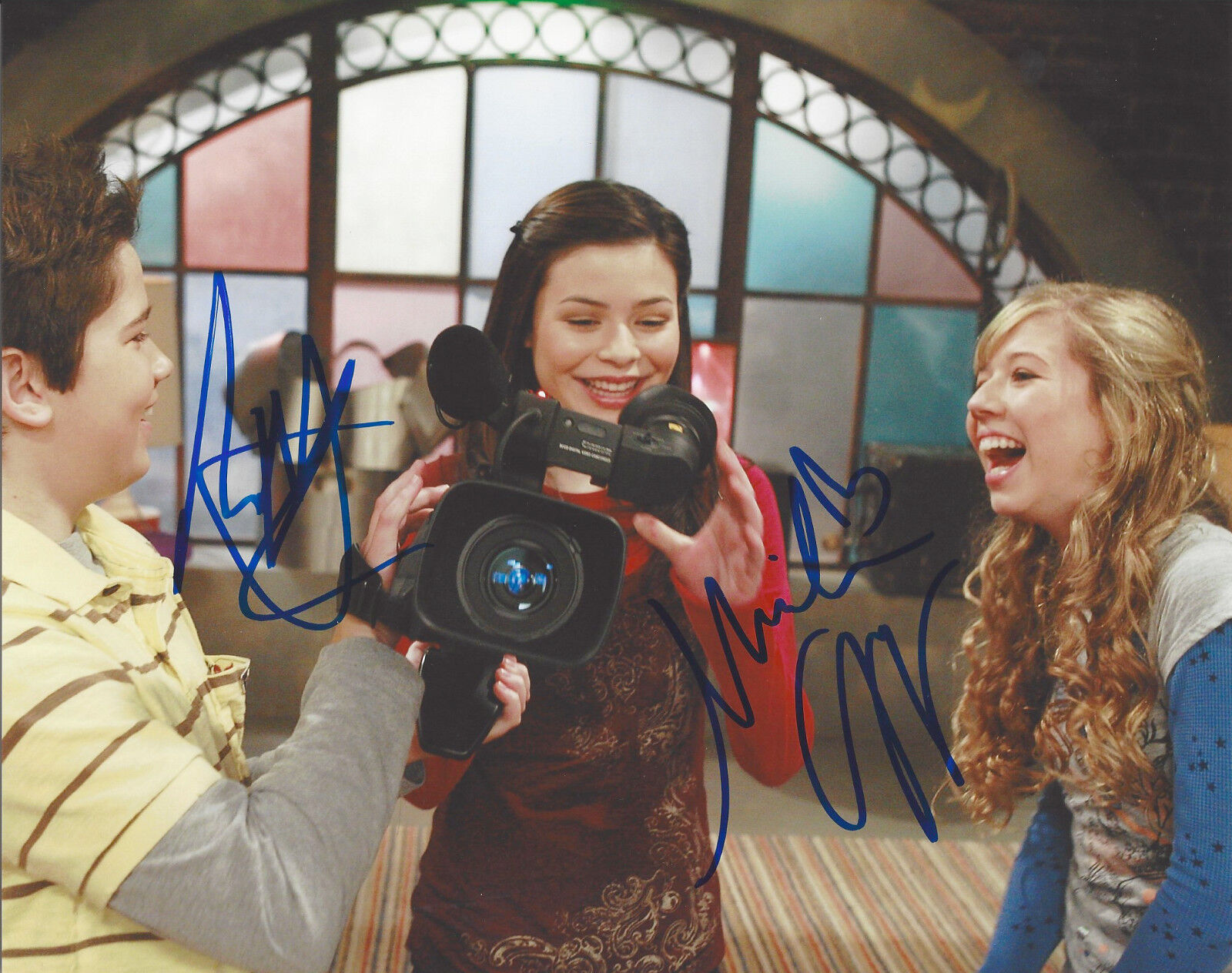 iCARLY MIRANDA COSGROVE & NATHAN KRESS DUAL SIGNED AUTHENTIC 8X10 Photo Poster painting w/COA