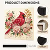 Christmas DIY Special Shape Diamond Painting Pearl Art With Inner Frame Kit 25x25cm(Red Sparrow)
