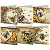 6pcs Diamond Painting Bee Greeting Card with Envelope for Family Friends Holiday Gift Congratulations