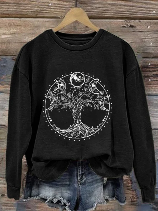 Hippie Women\'s Casual Printed Sweatshirt - BSRTRL0017