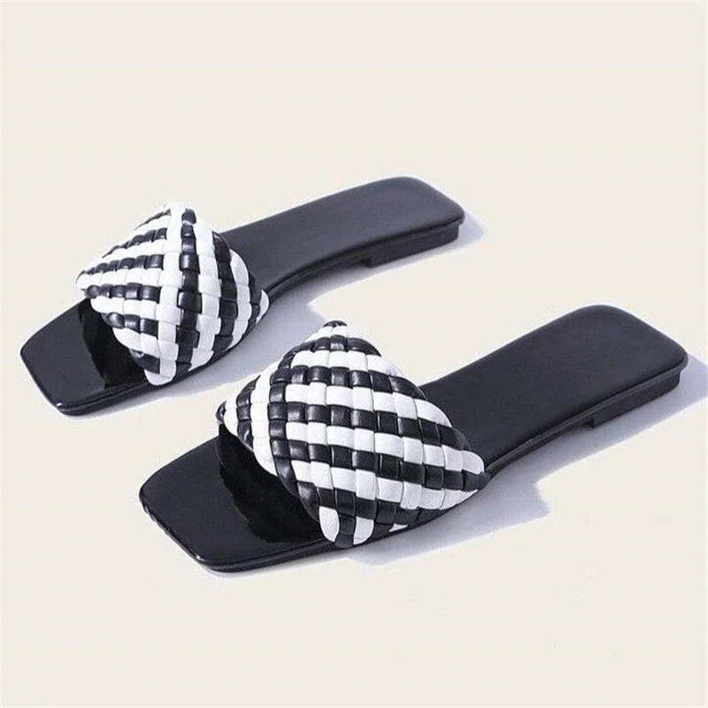Canrulo Comfortable Flat Slippers Women Casual Zebra Sandals Women Summer New Fashion Women's Sandals Crossing