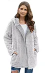 Women's Winter Light Gray Pocket Coat