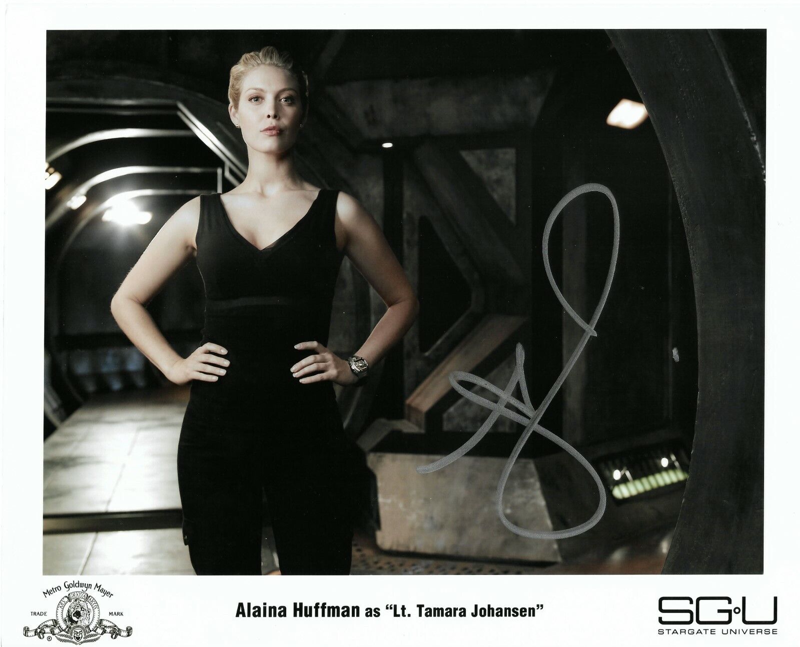 Alaina Huffman autographed 8x10 Photo Poster painting COA STARGATE UNIVERSE 'Lt. Tamara Johansen