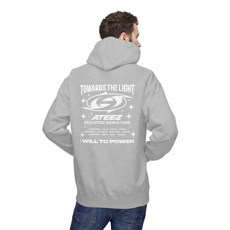 ATEEZ TOWARDS THE LIGHT フーディ パーカー② 2025 Ateez Towards The Light: Will to Power Europe World Tour Hoodie