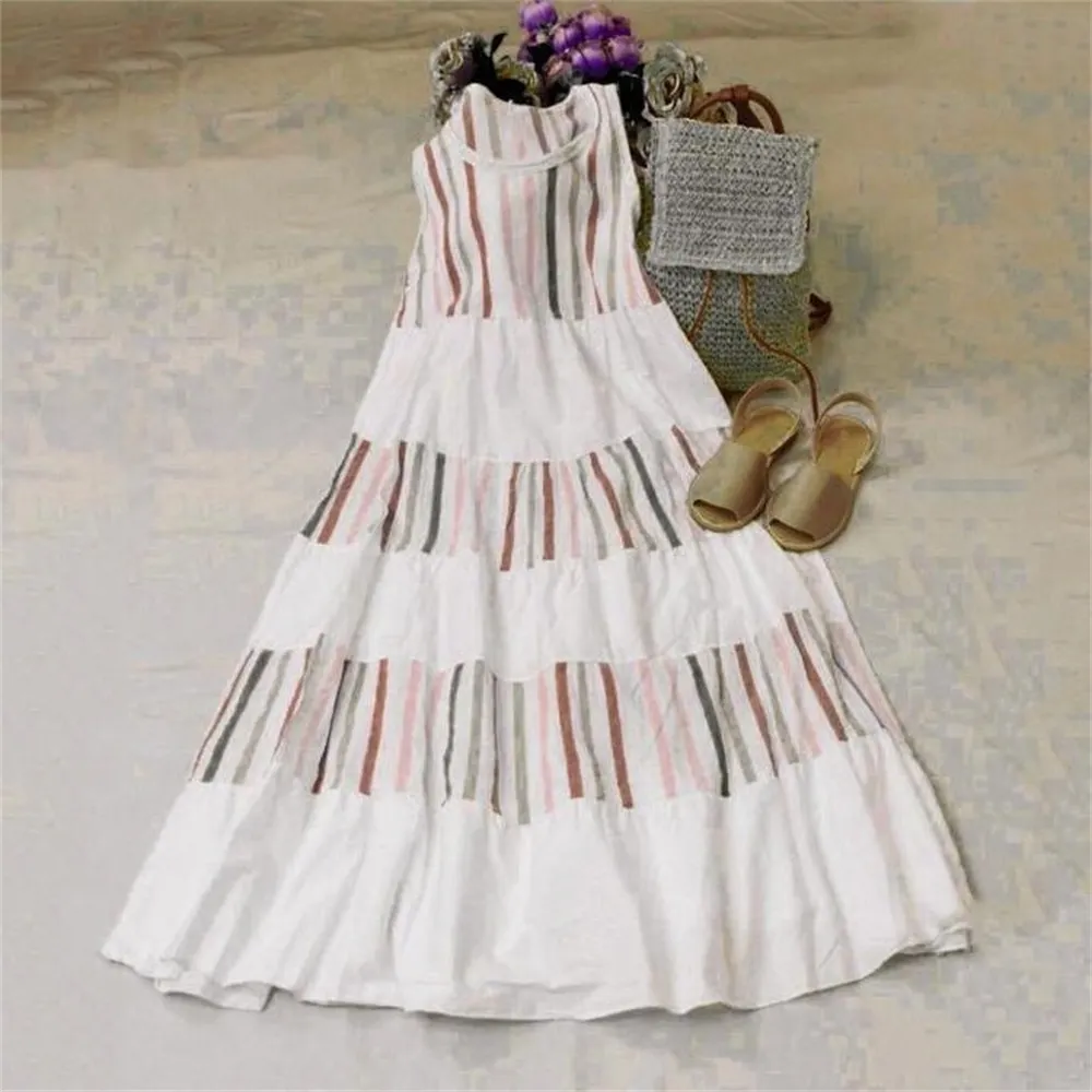 Full of Personality Striped Maxi Dress--vocosishoes