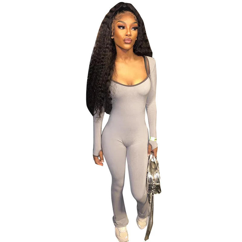 Uveng Uveng Hot Female Clothing Explosion Side Collar Sleeveless Tight Body Jumpsuit Trousers Woman