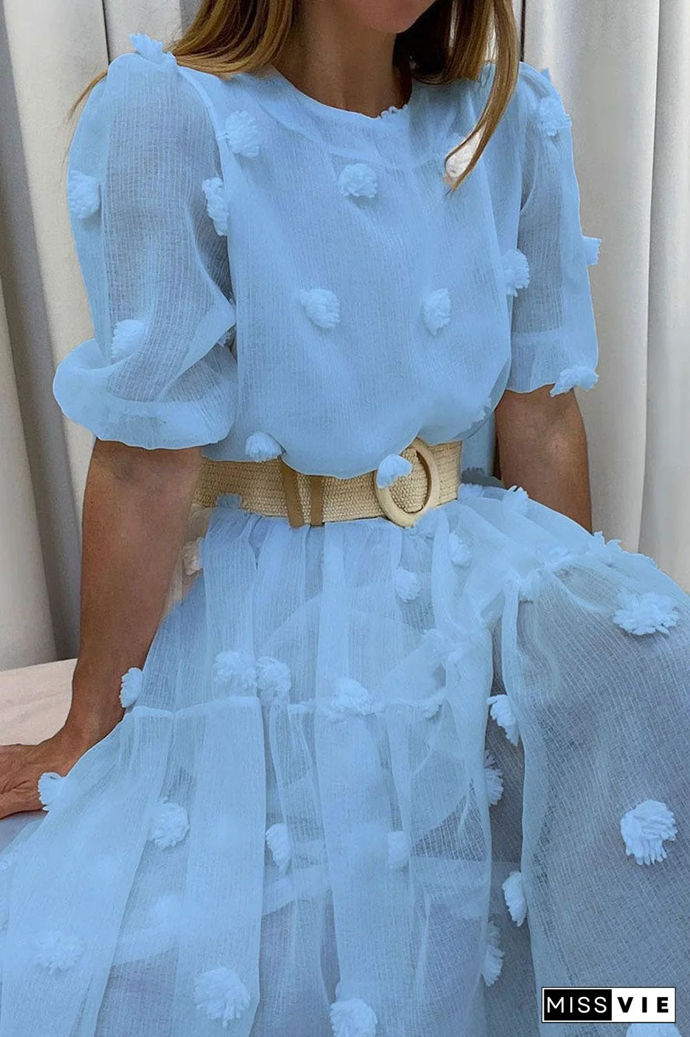 Fashion Elegant Solid Split Joint O Neck Princess Dresses