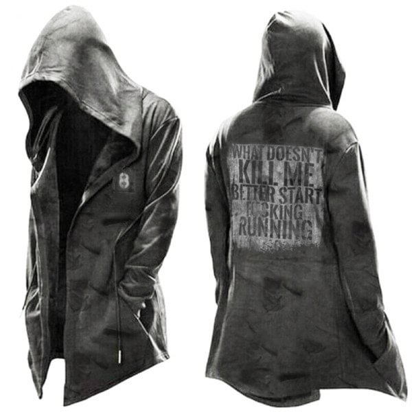 Vintage Long-sleeved Hoodie Letter Print Jacket