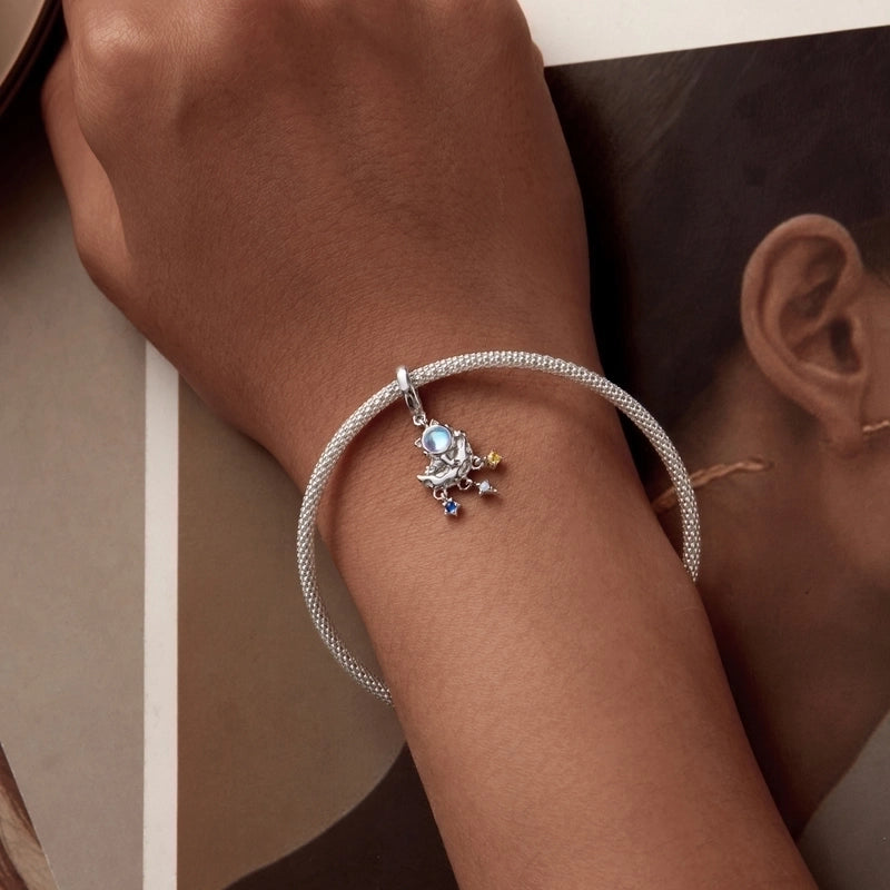 Aifule Original Astronaut Spacecraft Series Beads S925 Sterling Silver DIY Scattered Beads Ornament Combination Beads2