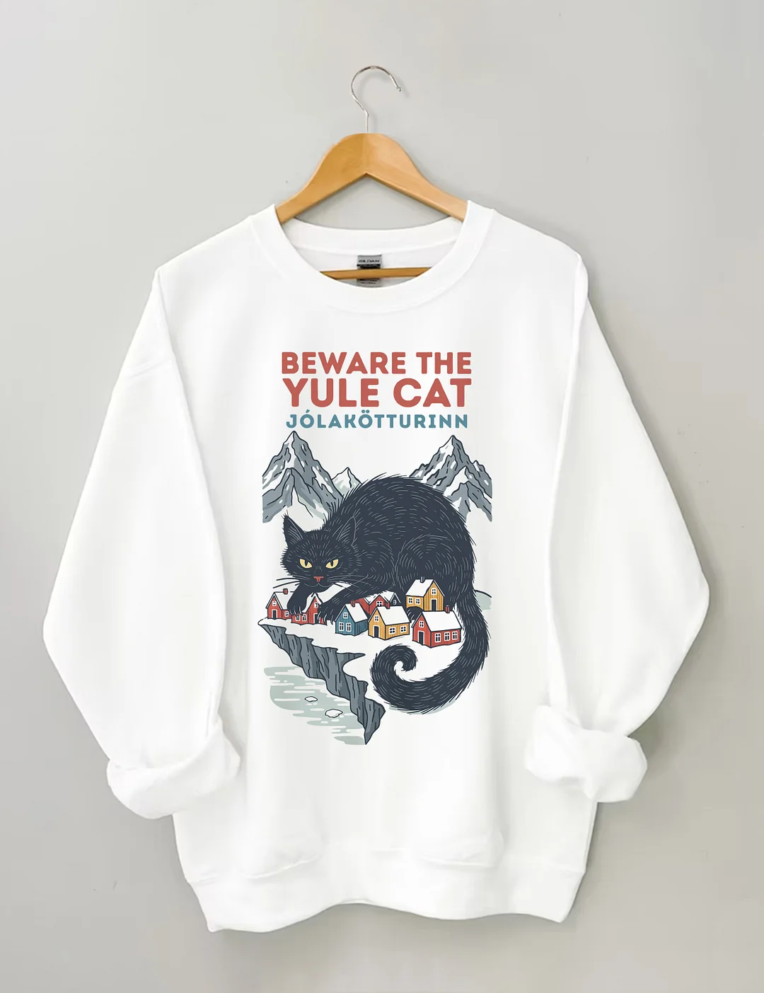 Beware The Yule Cat Icelandic Jólakötturinn Sweatshirt