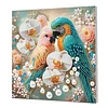 Fleurs oiseaux bricolage, set de peinture perl&eacute;e avec forme sp&eacute;ciale avec cadre 25x25cm