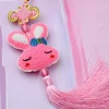Bead Embroidery - Pink Rabbit Beaded Counted Cross Stitch Ornament Kit for Adults Beginners