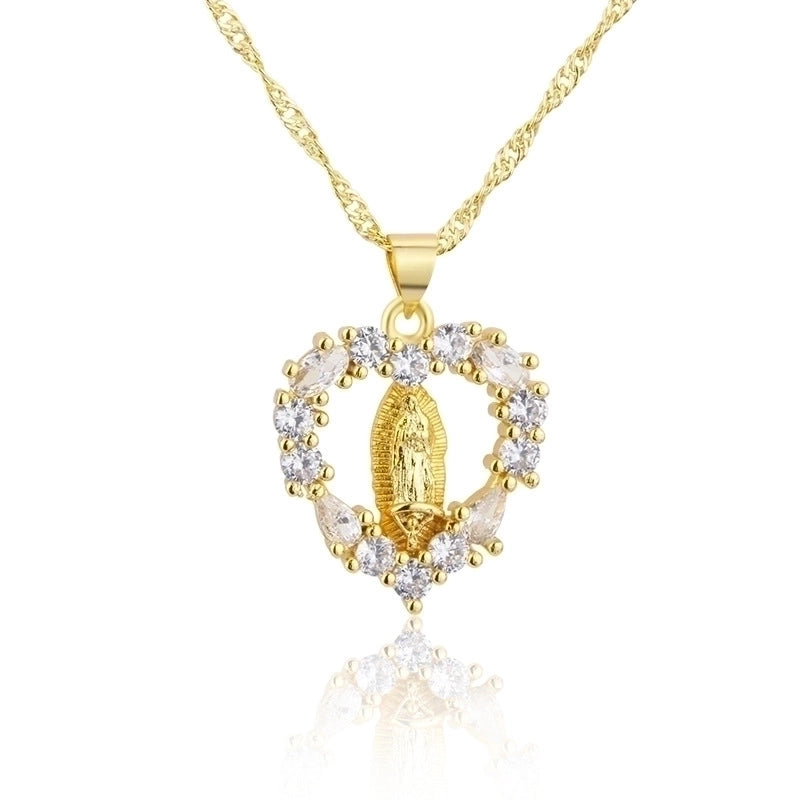 Copper 18K Gold Plated Gold Plated Fashion Plating Zircon Necklace