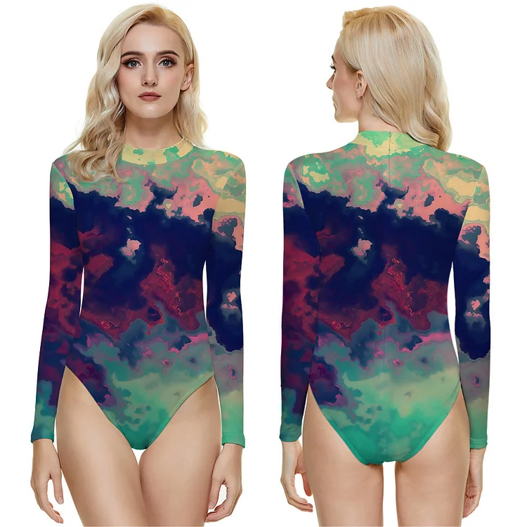 Dyeing | Body Shaping Sun Protection One-piece Swimsuit