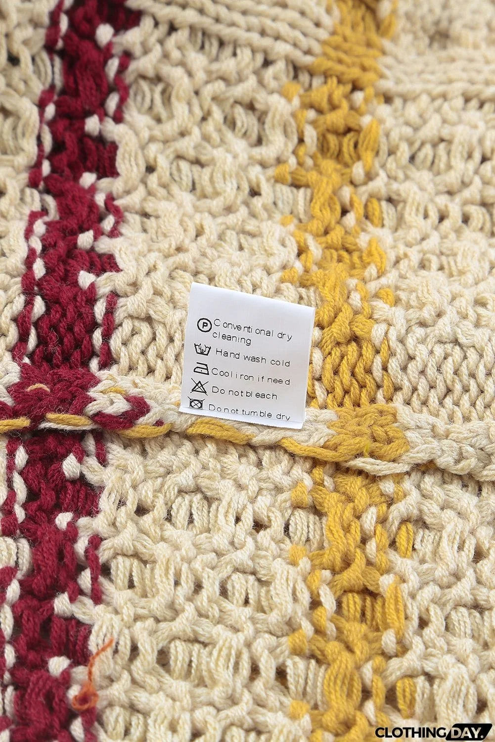 Striped Color Block Textured Knit Pullover Sweater