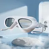 Big Frame Anti-Fog Swim Glasses Adjustable Wide View Swim Goggles for Swimmers