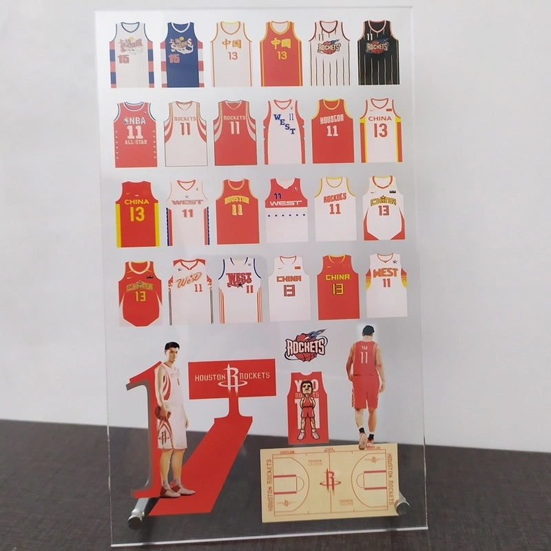 James Curry Nba Basketball Star Acrylic Jersey Decoration Kobe 36-piece Jersey Collection Desktop Decoration