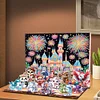 (US Only)12 Cute Animals DIY Diamond Ornaments Scene Box for Home Office Bedroom