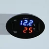 3 in1 Car Cigarette 12V Dual USB Charger LED Thermometer Voltmeter