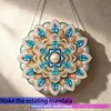 DIY Double Layer Rotatable Mandala Diamond Painting Hanging Kits Crystal Rhinestone Art Pendants for Adults Gift Home Wall 