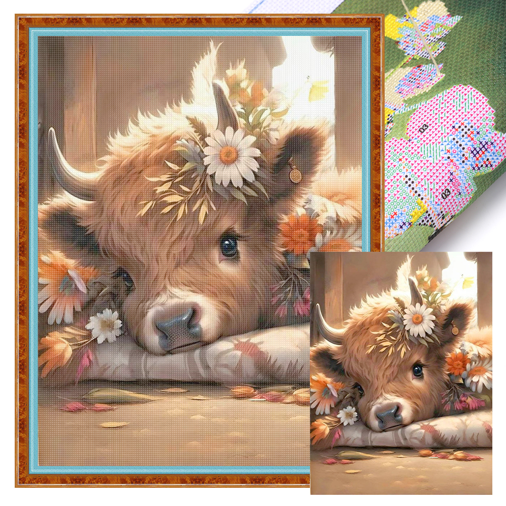 Yak Full 11CT Pre-stamped Canvas(40*53cm) Cross Stitch