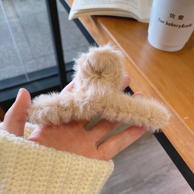 Minimalist Solid Color Arylic Hair Claws 1 Piece