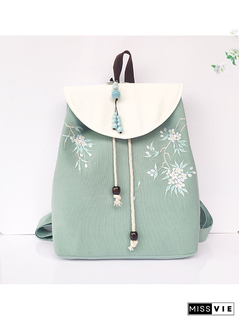 Vintage Flower Embroidery Backpack