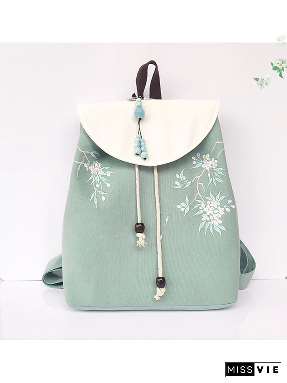 Vintage Flower Embroidery Backpack