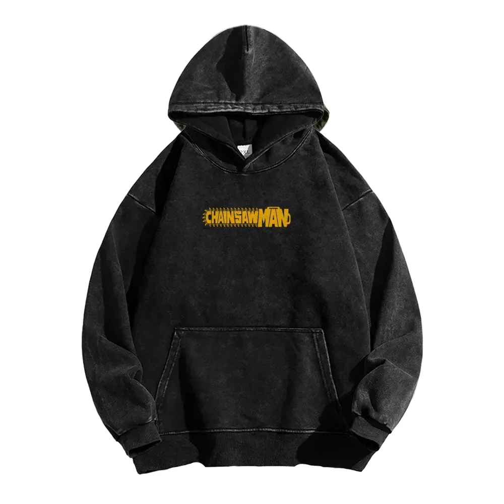Denji Casual Washed Hoodie | Chainsaw Man
