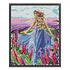 Lavender Girl - 16CT Stamped Cross Stitch 25*30cm/9.84*11.81in