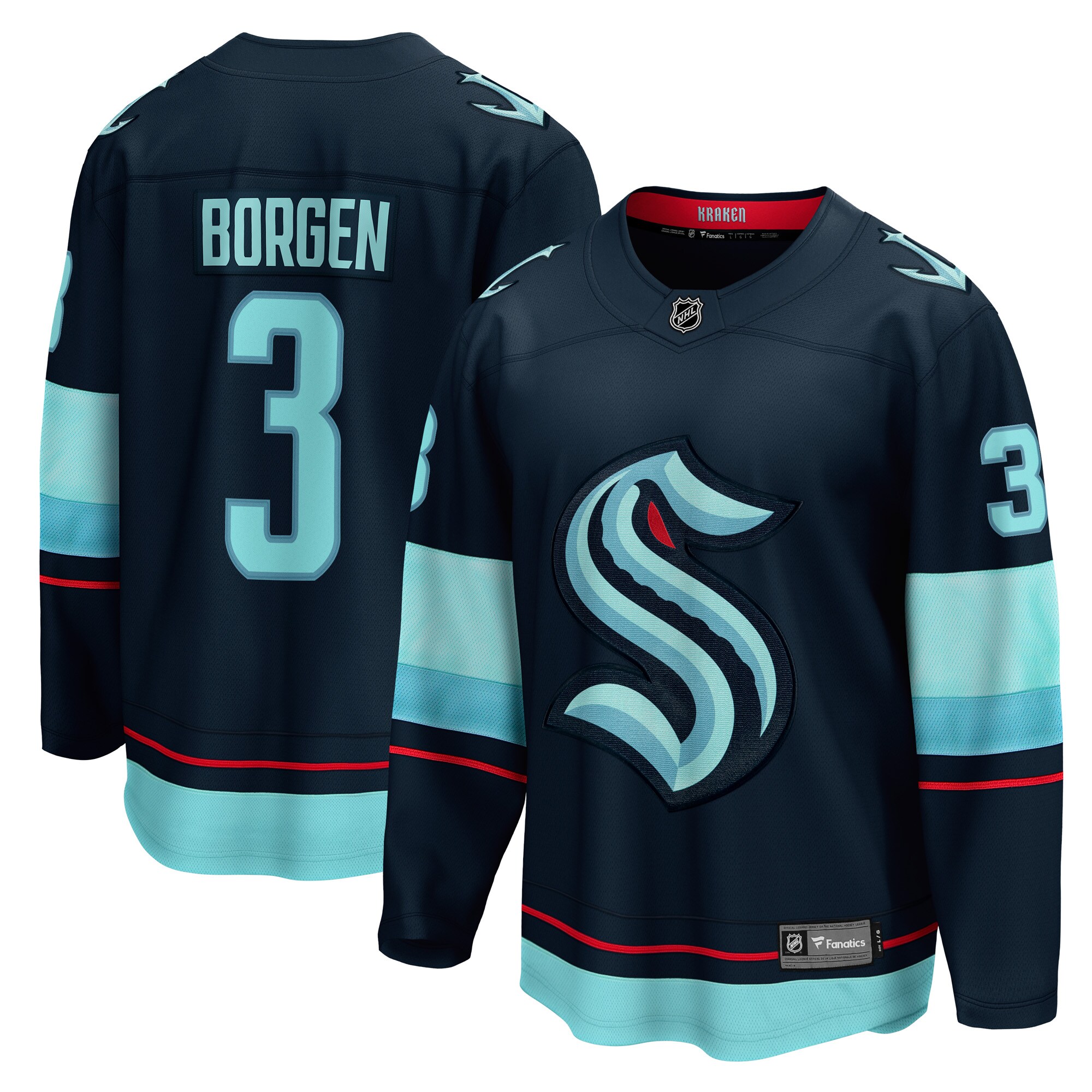Will Borgen Seattle Kraken Fanatics Home Breakaway   Jersey &ndash; Deep Sea Blue mysite