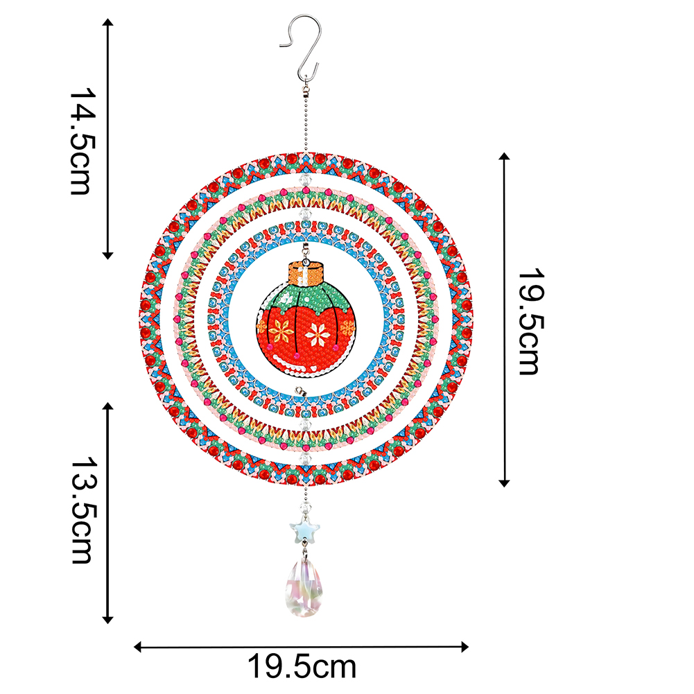 Ideen mit Herz Diamond Painting raamafbeelding | dubbelzijdig bedrukt | 18,3 cm | incl. Diamond Painting stenen, gereedschap en accessoires (kerstballen Ideen mit Herz Diamond Painting raamafbeelding | dubbelzijdig bedrukt | 18,3 cm | incl. Diamond Painting stenen, gereedschap en accessoires (kerstballen
