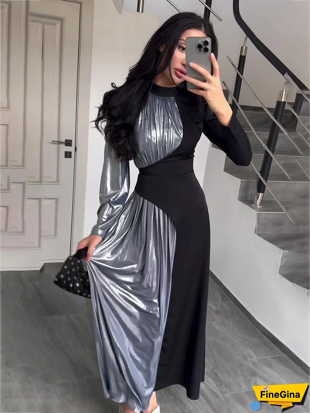 Sequins Patchwork Party Dress