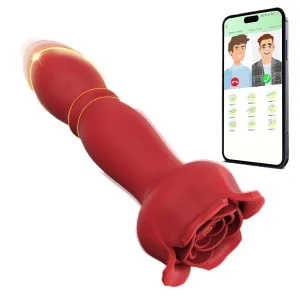 Rora Remote Control Telescopic Vibration Rose Anal Plug