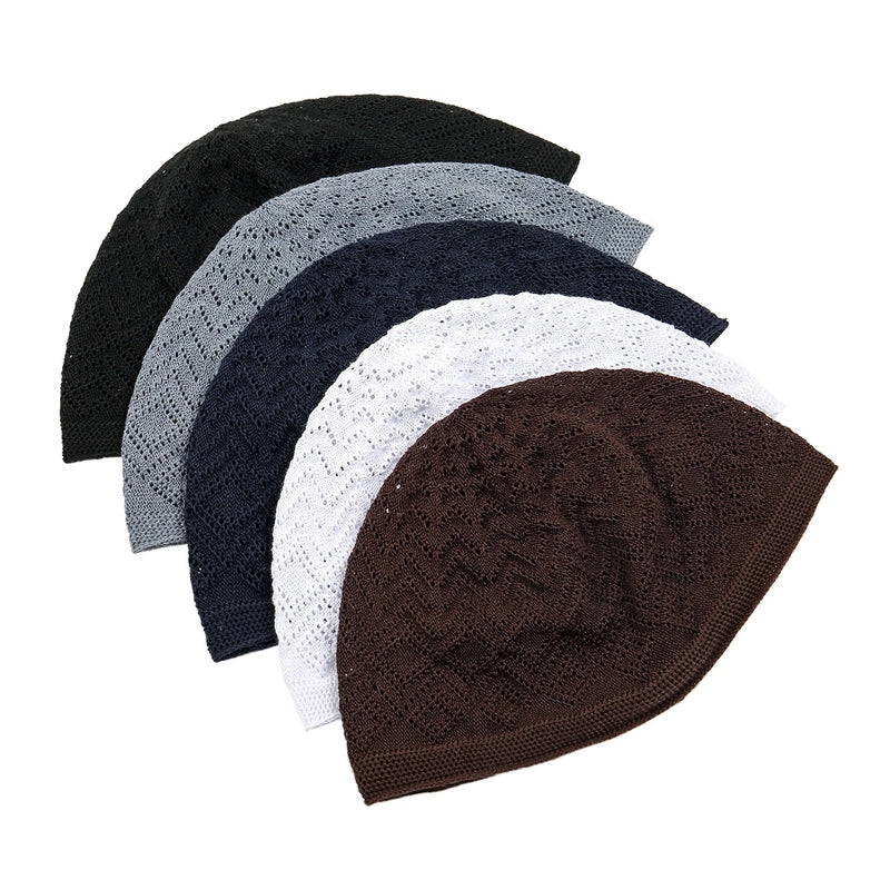Spring New Hat Men’s Melon Hat Knitted Hat Arab Muslim Hat Simple Breathable Men’s Hat