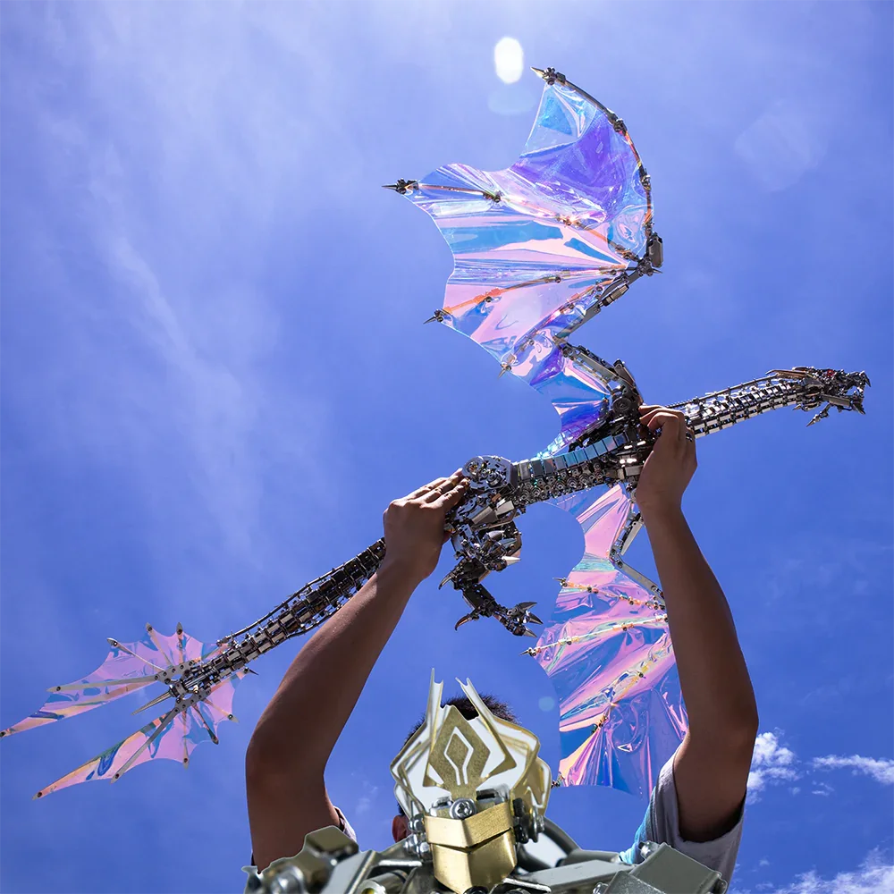 Zestaw Modelu 3D Mechaniczny Latający Smok Dragon Zestaw Modelu 3D Mechaniczny Tyranozaur Rex