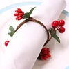 Red Fruit Wreath Christmas Catering Napkin Ring