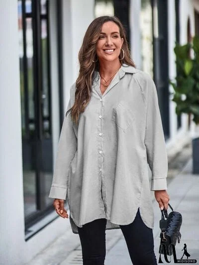 Full Size Button Up Long Sleeve Shirt