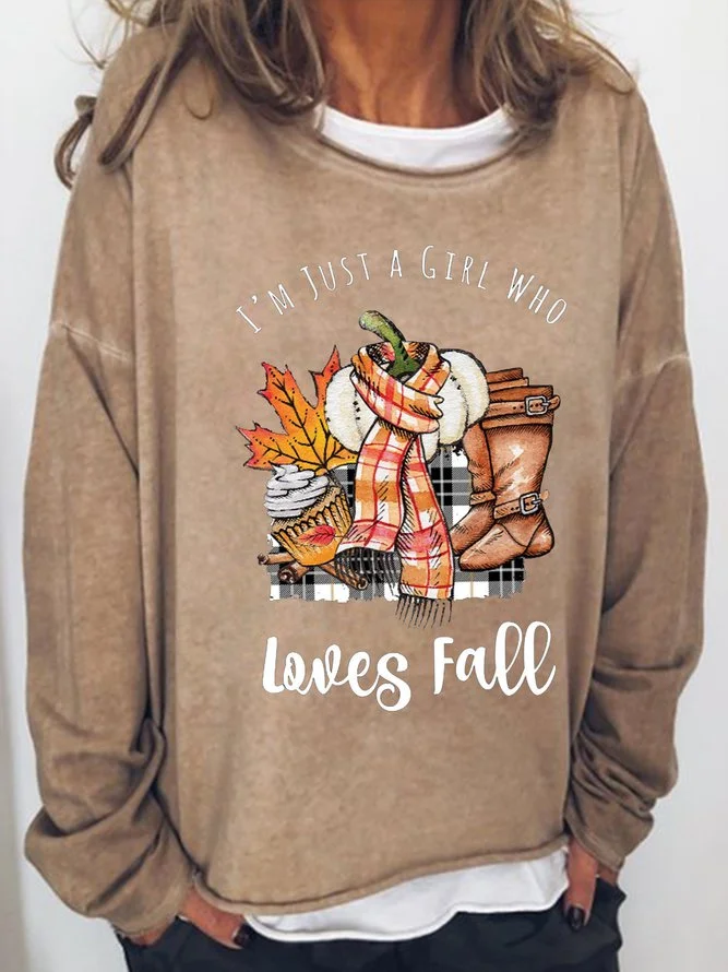 I'M Just A Girl Who Love Fall Shift Sweatshirt