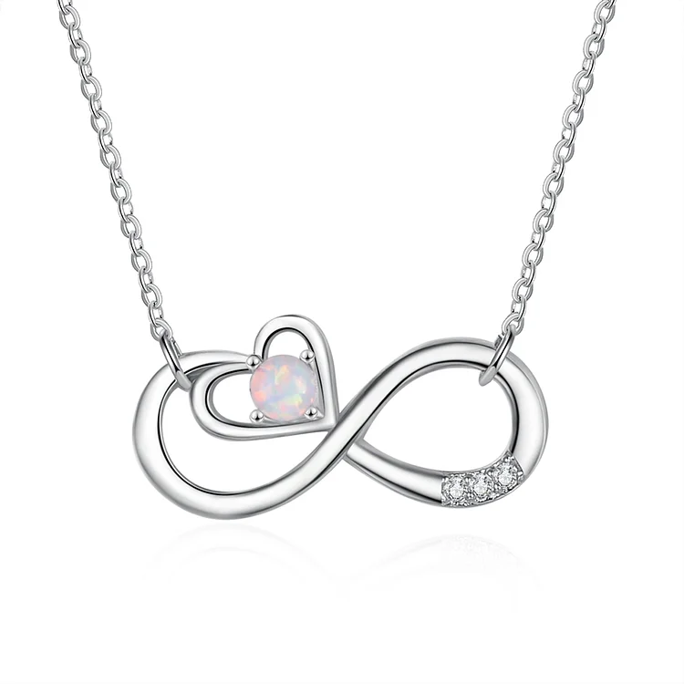 Infinity Heart Pendant Necklace for Women